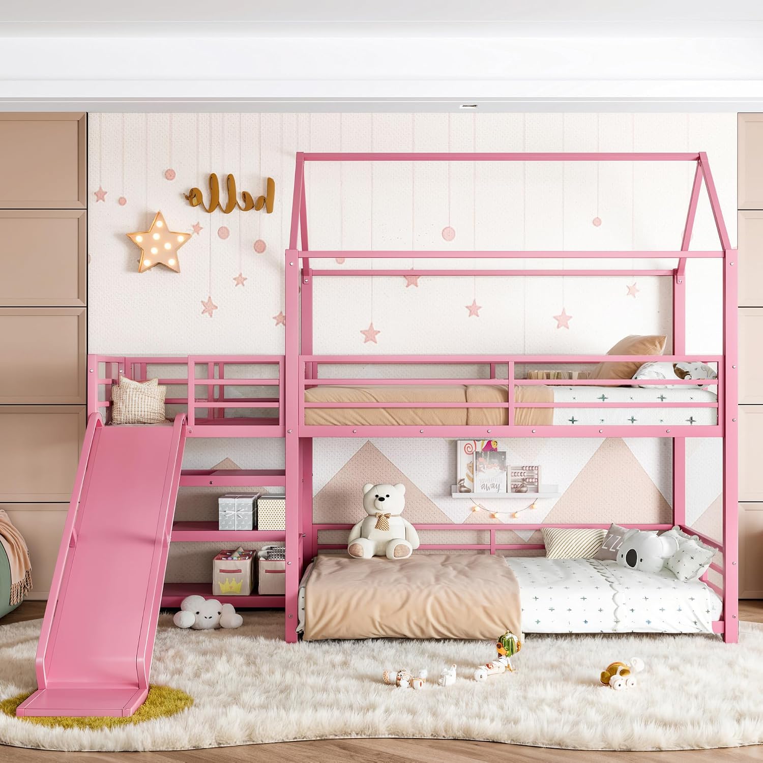 Bunk Bed With Stairs And Slide - Twin Bunk Bed with Slide &