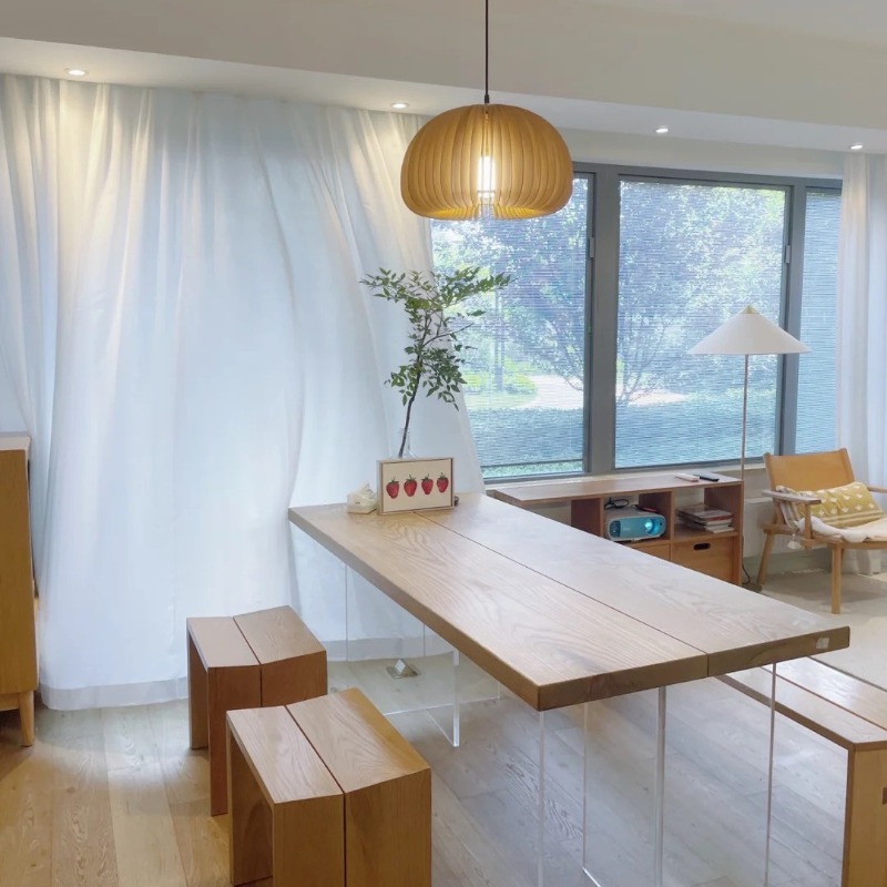 Nordic Solid Wood Acrylic Floa - огляд і ціна Bedroom Furniture