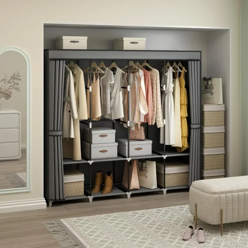 &67 Inch Portable Closet Wardr - огляд і ціна Wardrobe Closet Portable Fabric Cover
