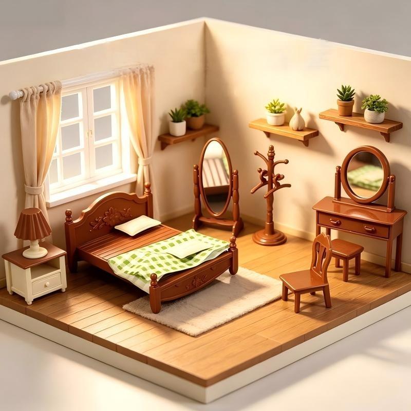 New Doll House Miniature Furni - огляд і ціна Bedroom Furniture