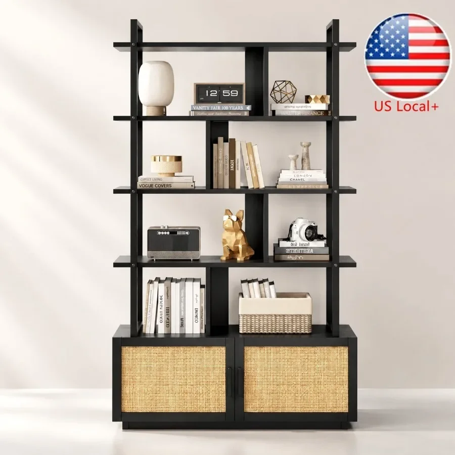 5-Tier Rattan Bookshelf with S - огляд і ціна Storage