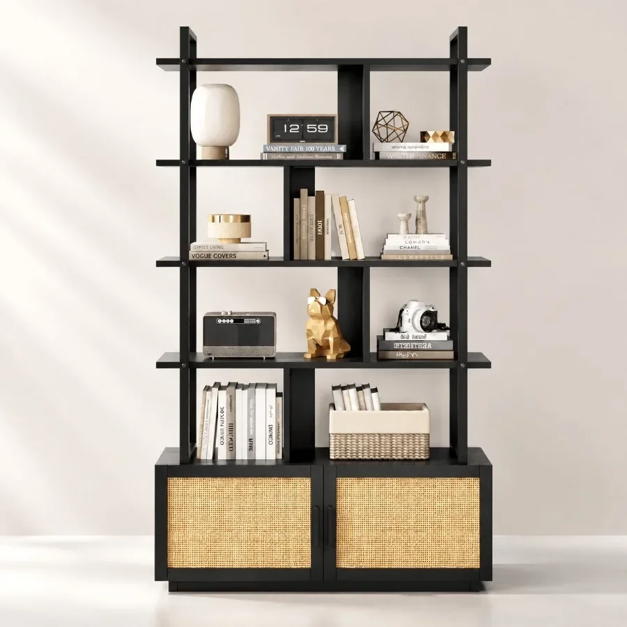 5-Tier Rattan Bookshelf with S - огляд і ціна Storage