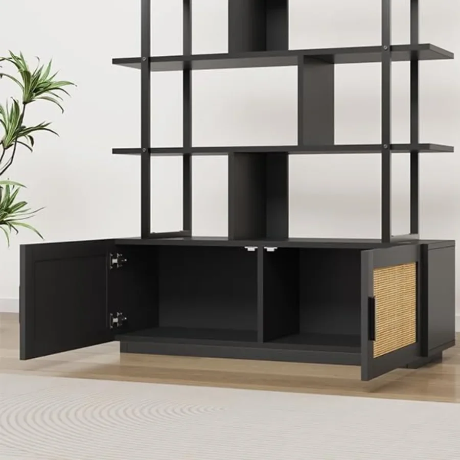 5-Tier Rattan Bookshelf with S - огляд і ціна Storage