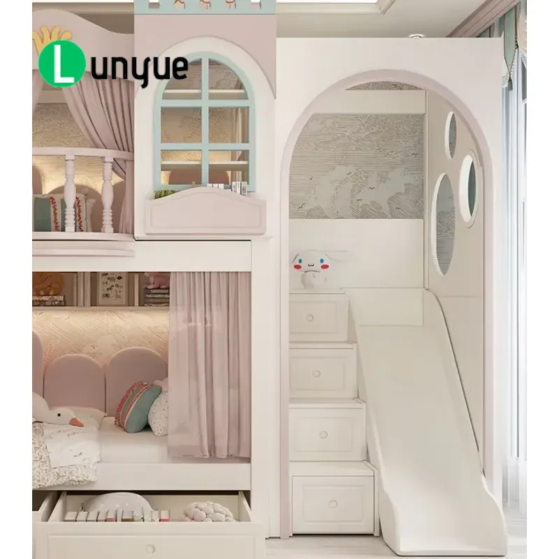 Custom Princess House Bunk Bed - огляд і ціна Bunk Bed With Stairs And Slide