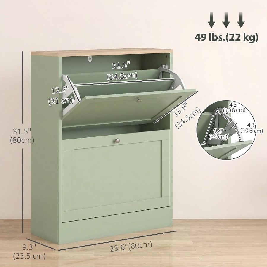 Entryway Shoe Storage Cabinet, - огляд і ціна Shoe Rack Cabinet Narrow Entryway