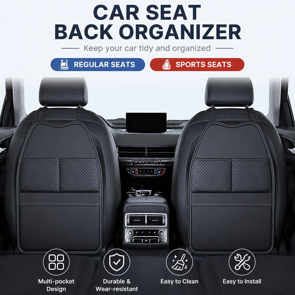 PU Leather Auto Seat Back Kick - огляд і ціна Storage