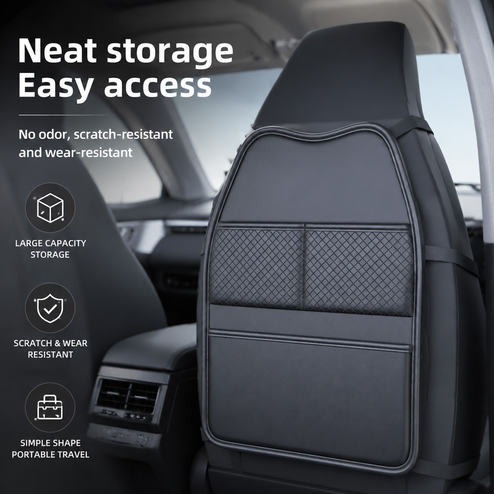 PU Leather Auto Seat Back Kick - огляд і ціна Storage