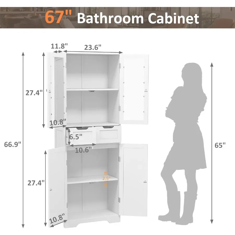 67 Tall Bathroom Storage Cabin - огляд і ціна Storage