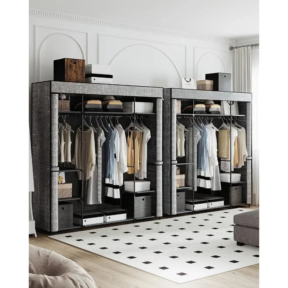 &Closet Wardrobe, 64.5-inch Po - огляд і ціна Wardrobe Closet Portable Fabric Cover